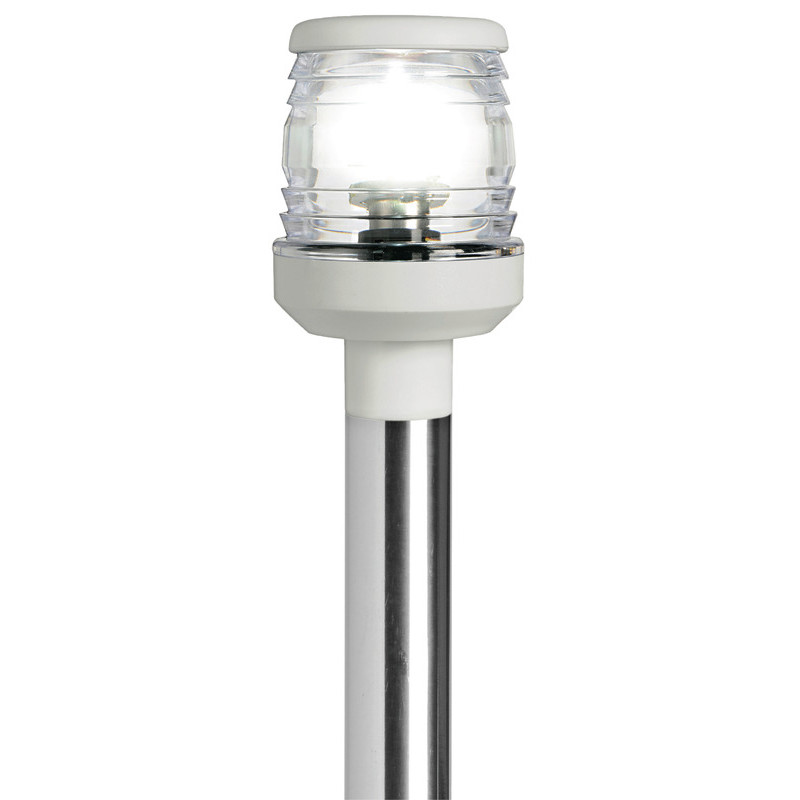 Asta LED estraibile fanale plastica bianca 360° - 100 cm BIANCA